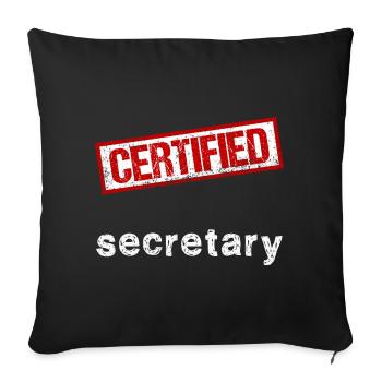 Secretary - Sofa pillowcase 17,3'' x 17,3'' (45 x 45 cm) - black - Front