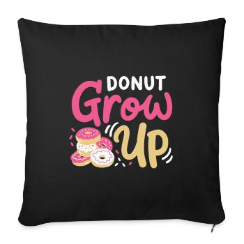 Donuts Donut-Liebhaber - Sofakissenbezug 45 x 45 cm - Schwarz - Vorne