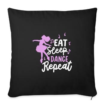 Ballett Tanzen Ballerina - Sofakissenbezug 45 x 45 cm - Schwarz - Vorne