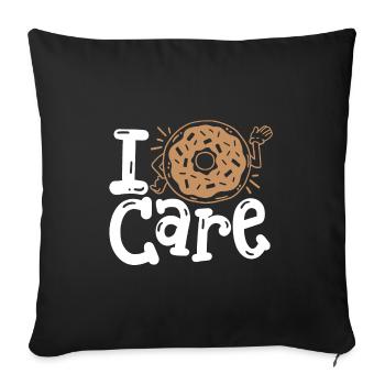 Donut Donut-Wortspiel - Sofakissenbezug 45 x 45 cm - Schwarz - Vorne