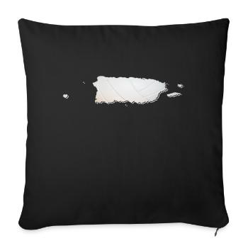 Porto Rico (États-Unis) | Vrai volley-ball | Carte - Housse de coussin décorative 45 x 45 cm - noir - Devant