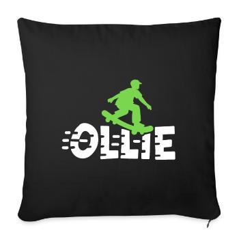 Ollie Skateboarding Skateboarder - Sofakissenbezug 45 x 45 cm - Schwarz - Vorne