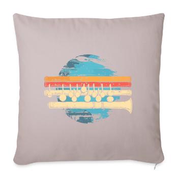 Flute Graphic - Sofa pillowcase 17,3'' x 17,3'' (45 x 45 cm) - light taupe - Front