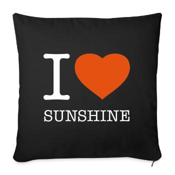 J’AIME LE SOLEIL SOLEIL - Housse de coussin décorative 45 x 45 cm - noir - Devant