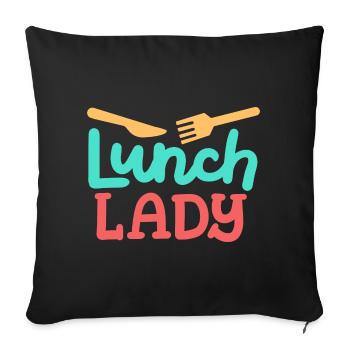 Cafeteria Kantine - Sofakissenbezug 45 x 45 cm - Schwarz - Vorne