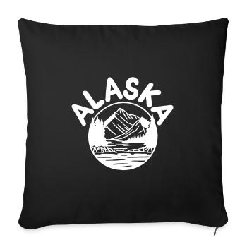Alaska Mountain Lover Vintage - Housse de coussin décorative 45 x 45 cm - noir - Devant