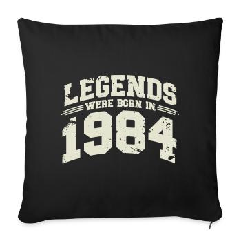 1984 Vintage Born Legends Cadeau d’anniversaire - Housse de coussin décorative 45 x 45 cm - noir - Devant