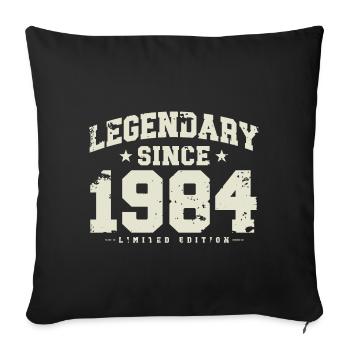 Légendaire depuis 1984 millésime anniversaire - Housse de coussin décorative 45 x 45 cm - noir - Devant