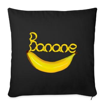 Banana Banana Fruit Fruit Fruits - Sofa pillowcase 17,3'' x 17,3'' (45 x 45 cm) - black - Front