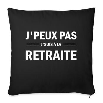 I Can't Humor T-Shirt I'm Retired - Sofa pillowcase 17,3'' x 17,3'' (45 x 45 cm) - black - Front