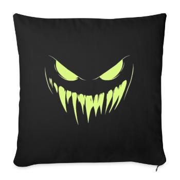Halloween Face, Terrifying Face, Party - Sofa pillowcase 17,3'' x 17,3'' (45 x 45 cm) - black - Front