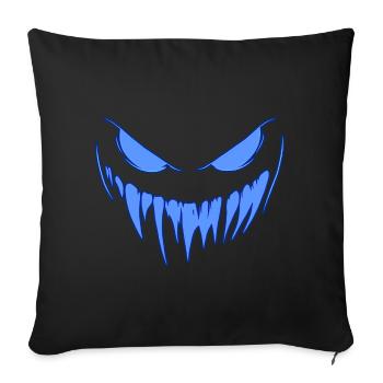 Monstre pour halloween, soirée entre amis, peur - Housse de coussin décorative 45 x 45 cm - noir - Devant