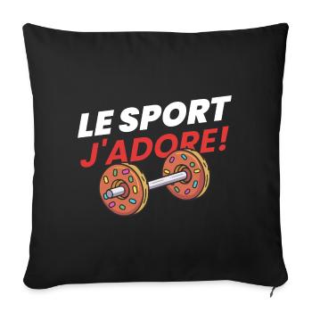 Donut Sport - Sofa pillowcase 17,3'' x 17,3'' (45 x 45 cm) - black - Front