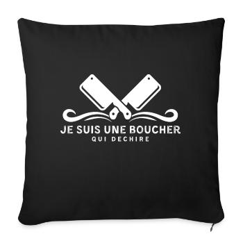 Butcher who tears - Sofa pillowcase 17,3'' x 17,3'' (45 x 45 cm) - black - Front