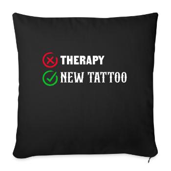 Therapy New Tattoo Inked Skin Illustration Body - Sofa pillowcase 17,3'' x 17,3'' (45 x 45 cm) - black - Front