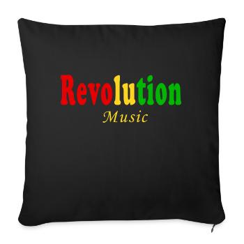 Musique de Revolution - Housse de coussin décorative 45 x 45 cm - noir - Devant