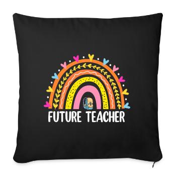 Future Teacher - Sofakissenbezug 45 x 45 cm - Schwarz - Vorne