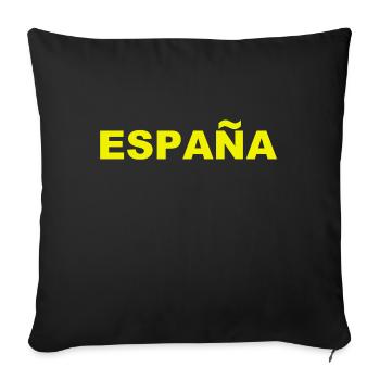 España - Spain - Spain - Sofa pillowcase 17,3'' x 17,3'' (45 x 45 cm) - black - Front