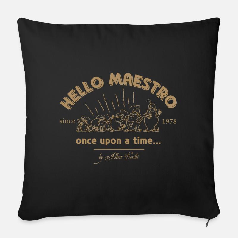 Hello Maestro Entwickelung Once Upon A Time - Sofakissenbezug 45 x 45 cm - Schwarz