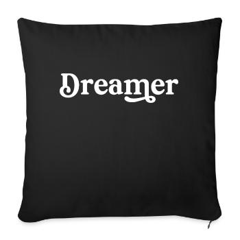 Rêveur Croyez en vos rêves - Housse de coussin décorative 45 x 45 cm - noir - Devant