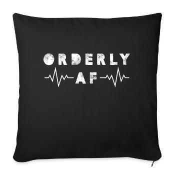AF ordonné Conception pour un fan de technologie chirurgicale - Housse de coussin décorative 45 x 45 cm - noir - Devant