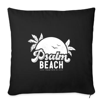 Psalmbeach (4) blanc - Housse de coussin décorative 45 x 45 cm - noir - Devant