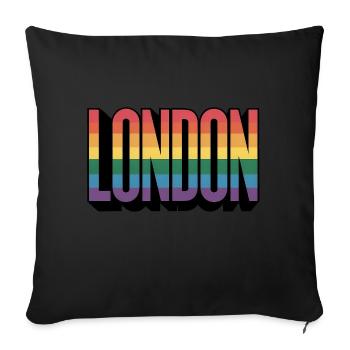 London - Cool queer City Logo - Sofa pillowcase 17,3'' x 17,3'' (45 x 45 cm) - black - Front