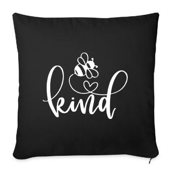 Gentillesse Papillons Mot Design - Housse de coussin décorative 45 x 45 cm - noir - Devant