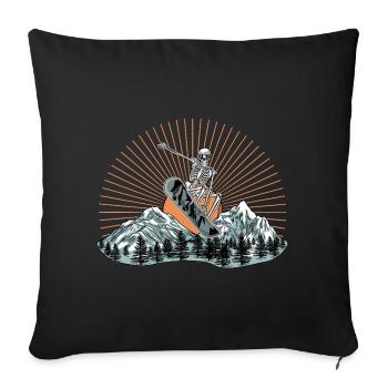 Kallio Surf Skeleton Design - Housse de coussin décorative 45 x 45 cm - noir - Devant