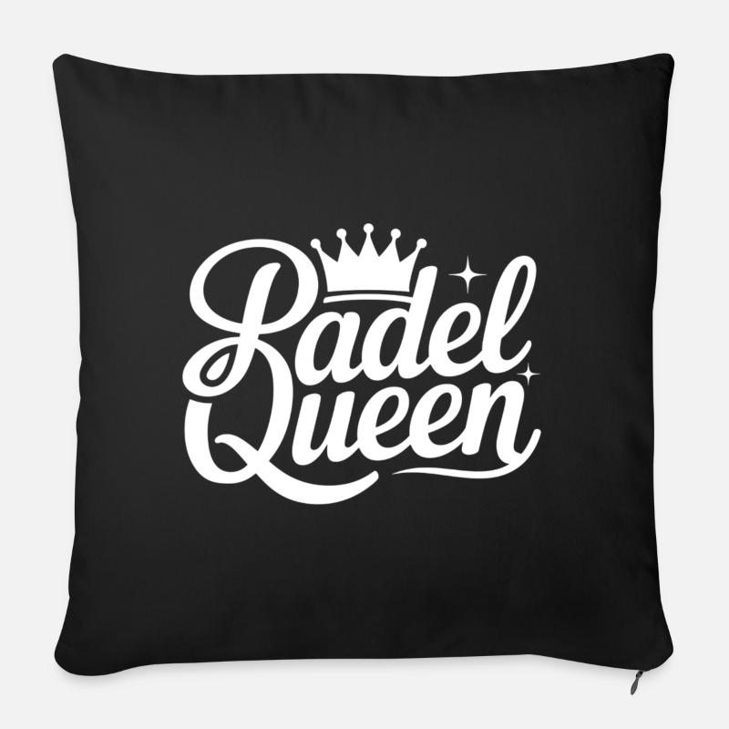 Padel Queen - Sofa pillowcase 17,3'' x 17,3'' (45 x 45 cm) - black