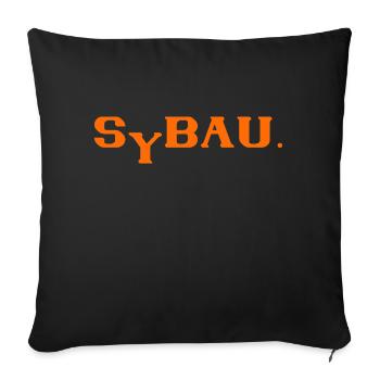 Sybau - Housse de coussin décorative 45 x 45 cm - noir - Devant