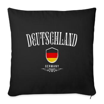 German pride, minimalist sleek design - Sofa pillowcase 17,3'' x 17,3'' (45 x 45 cm) - black - Front