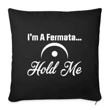 Fermata Hold Me Typographic Design - Sofakissenbezug 45 x 45 cm - Schwarz - Vorne