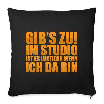 Admit it! Bodybuilding Bodybuilder Gym Weight Lifting - Sofa pillowcase 17,3'' x 17,3'' (45 x 45 cm) - black - Front