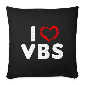 École biblique de vacances Design chrétien VBS Teach - Housse de coussin décorative 45 x 45 cm - noir - Devant