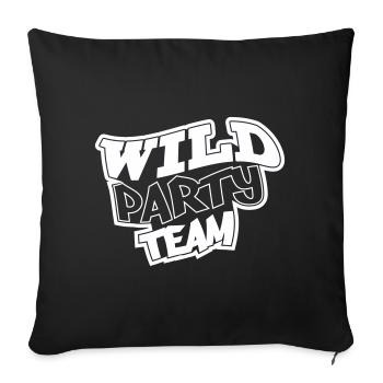 Wild Party Team Graffiti Motif - Sofa pillowcase 17,3'' x 17,3'' (45 x 45 cm) - black - Front