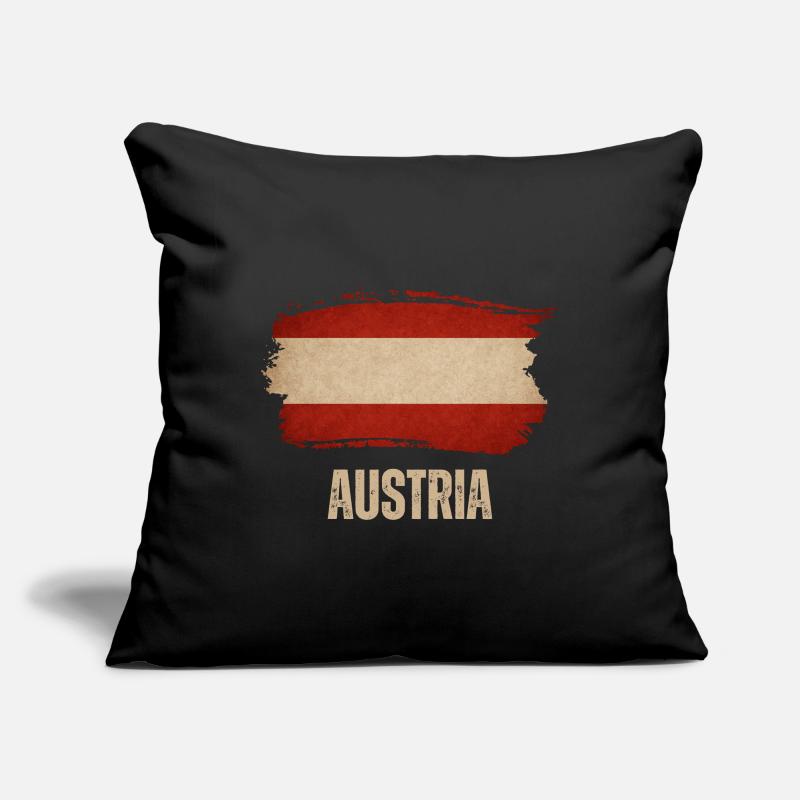 Austrian grunge flag, Austrian pride Sofa pillowcase 17,3'' x 17,3'' (45 x 45 cm)