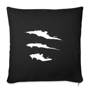 Le manteau blanc de la mer (abstrait) - Housse de coussin décorative 45 x 45 cm - noir - Devant