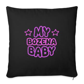 Bozena comme prénom - Housse de coussin décorative 45 x 45 cm - noir - Devant