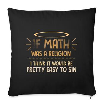 Math Nerd Students University Professor Mathematics - Sofa pillowcase 17,3'' x 17,3'' (45 x 45 cm) - black - Front