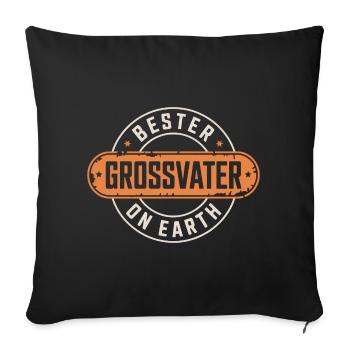 Best grandfather - Sofa pillowcase 17,3'' x 17,3'' (45 x 45 cm) - black - Front