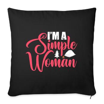 Outdoor Lover Graphic for Women - Sofa pillowcase 17,3'' x 17,3'' (45 x 45 cm) - black - Front