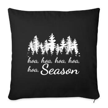 Ho, Ho, Ho Season Forest Pine Cozy - Sofa pillowcase 17,3'' x 17,3'' (45 x 45 cm) - black - Front