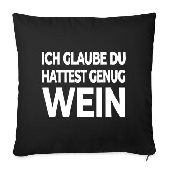 Wein - Sofakissenbezug 45 x 45 cm - Schwarz - Vorne