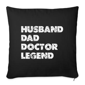 Hero Combo Husband Father Doctor - Sofa pillowcase 17,3'' x 17,3'' (45 x 45 cm) - black - Front