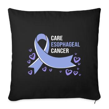 Cancer de l’œsophage Survivant du cancer de la chimiothérapie - Housse de coussin décorative 45 x 45 cm - noir - Devant