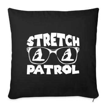 Les passionnés de Pilates Stretch Patrol Pilates - Housse de coussin décorative 45 x 45 cm - noir - Devant