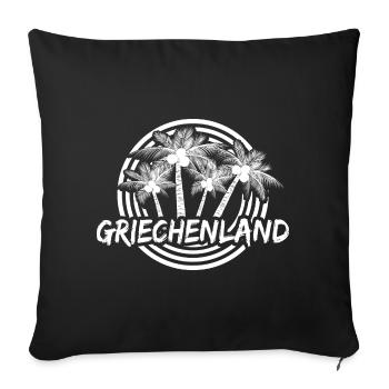 La Grèce en vacances - Housse de coussin décorative 45 x 45 cm - noir - Devant