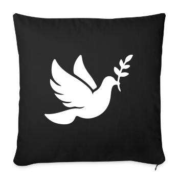 Foi de la Paix de la Colombe - Housse de coussin décorative 45 x 45 cm - noir - Devant