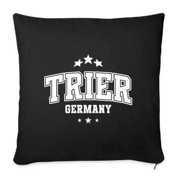 Trier Germany Emblem - Sofa pillowcase 17,3'' x 17,3'' (45 x 45 cm) - black - Front